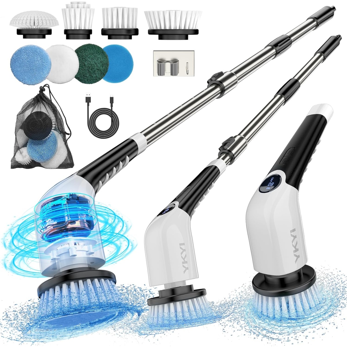YKYI Cat Shaver Clippers for Matted Fur, 2-Speed Cat Grooming Clippers for Cats Only, Replaceable Ceramic Blade, Low Noise Cordless Cat Trimmer with Adjustable Guide Combs, Detachable for Broadcast